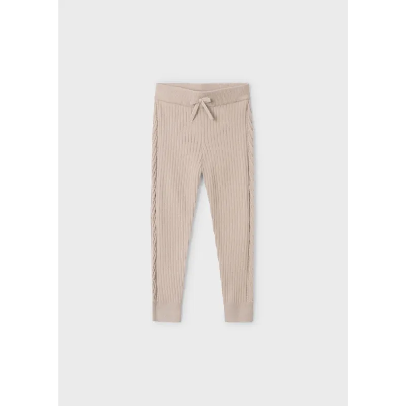 TAN KNIT LEGGING RIBBED / 10812-055