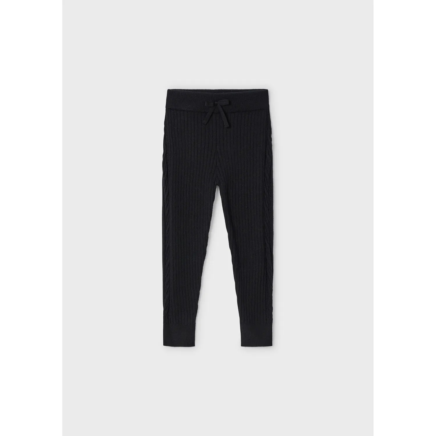 BLACK KNIT LEGGING RIBBED / 10812-057