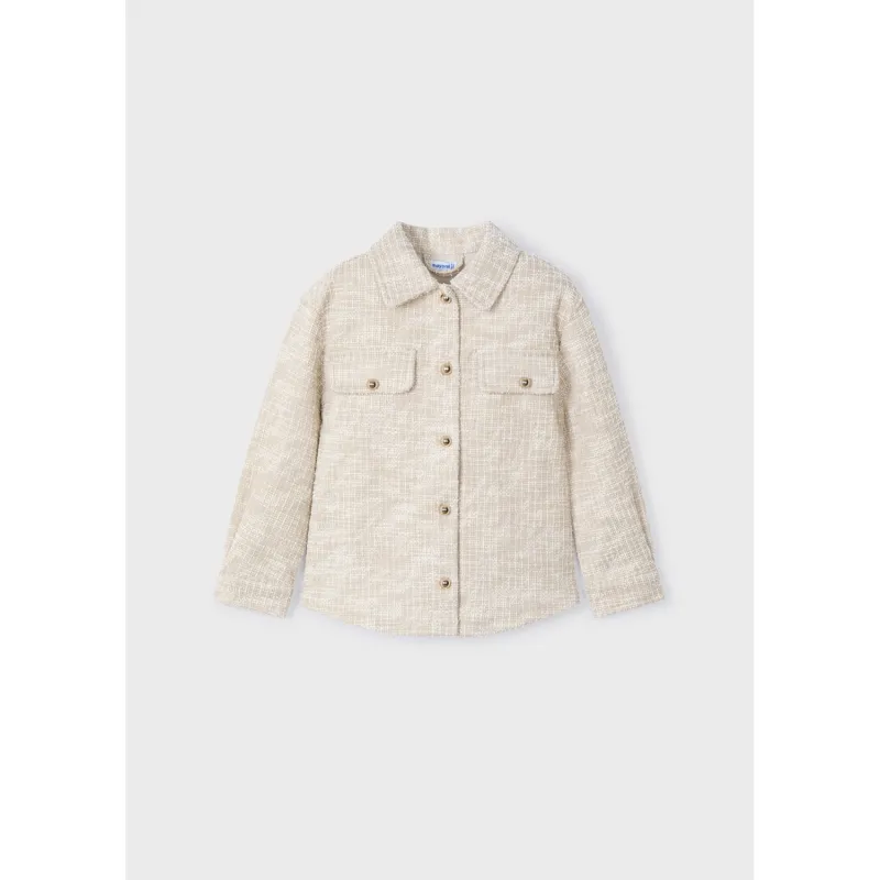 BEIGE CHECKJACKET GOLD BUTTONS / 4118-067