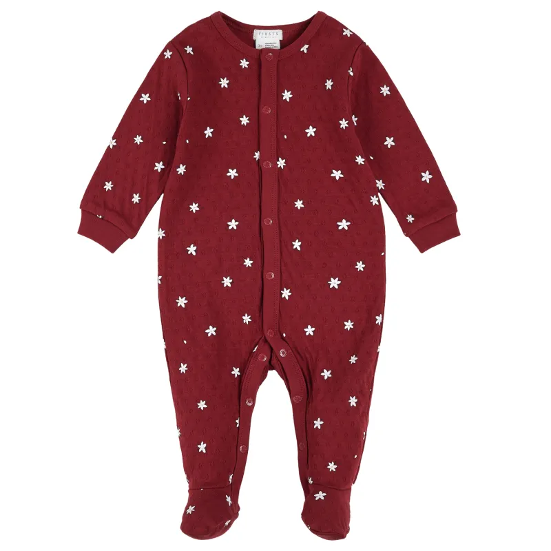 RED SLEEPER WHITE SNOWFLAKE DESIGN FRONT CLOSURE / 24HGL29P01B