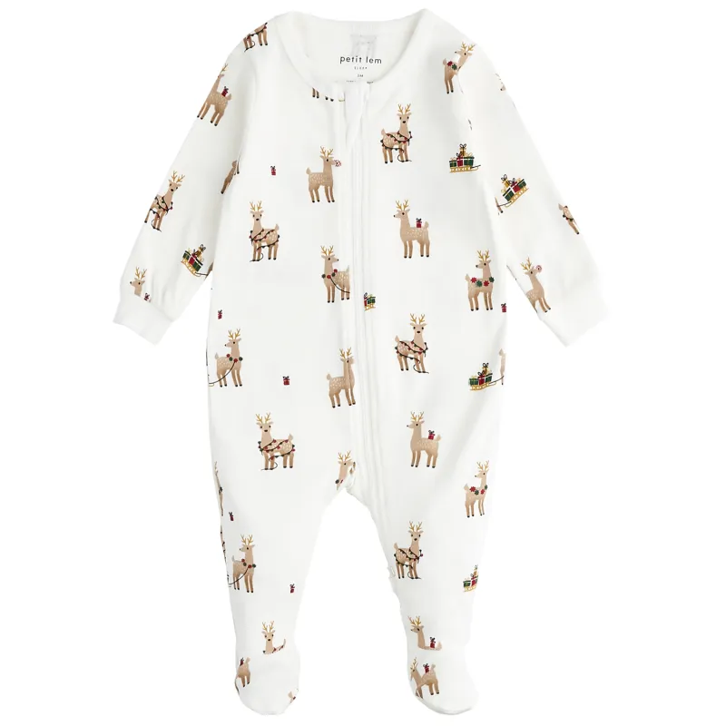 OFF WHITE SLEEPER REINDEER PRINT 2 WAY CLOSURE / 24HRS50P02B