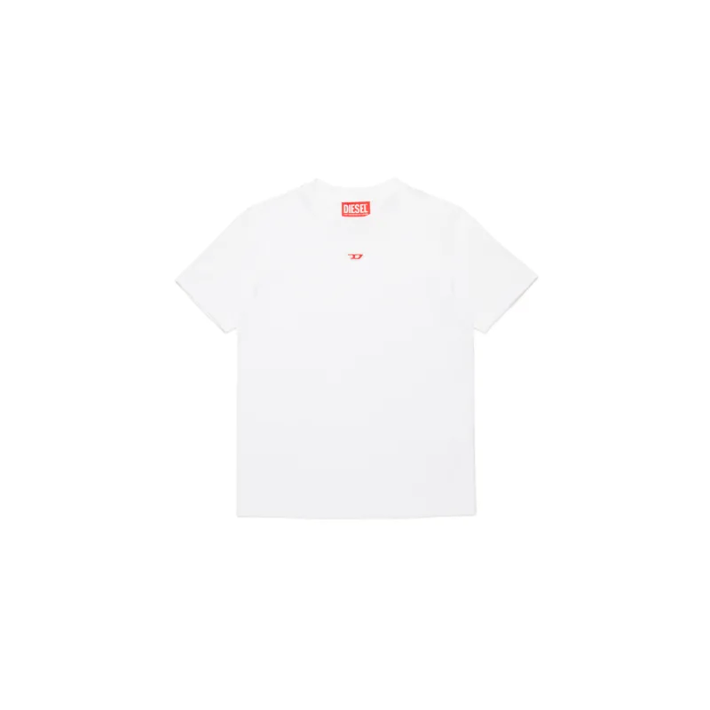 WHITE TSHIRT SHORT SLEEVE RED D LOGO / J02237-0GRAI-K100