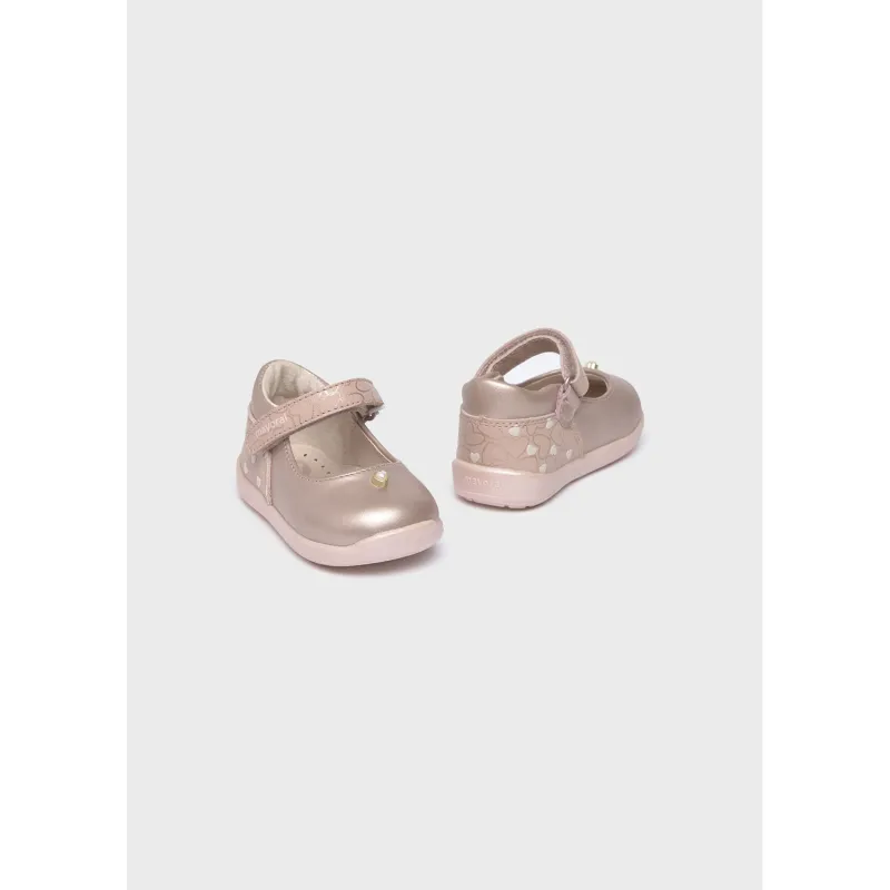 PINK MARY JANE SHOE FLEX WALK HEARTS PRINT / 42-464-019