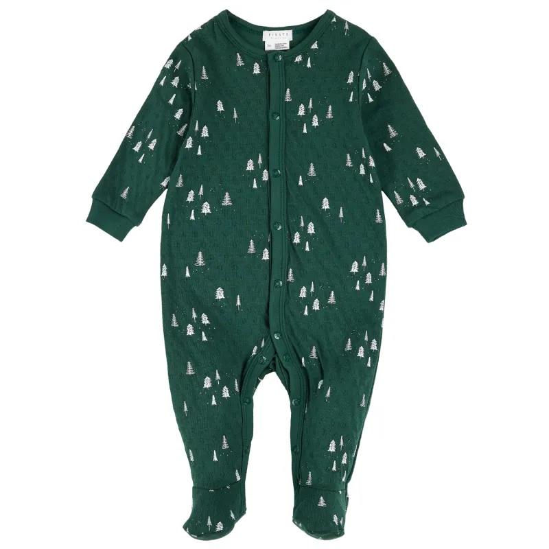 GREEN SLEEPER PINE TREE PRINT FRONT CLOSURE / 24HGL29P02B