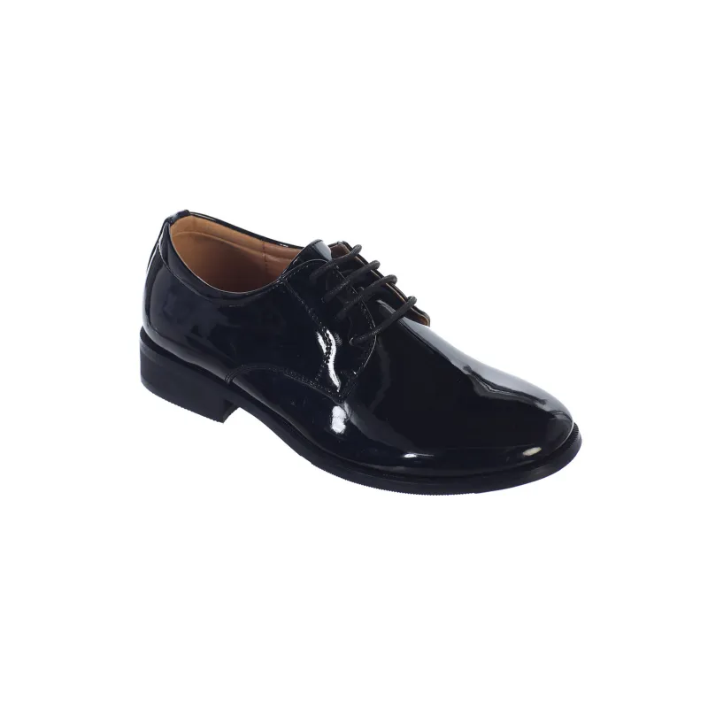 BLACK PATENT SHOE WITH LACES DRESSY BOY'S / TTS107