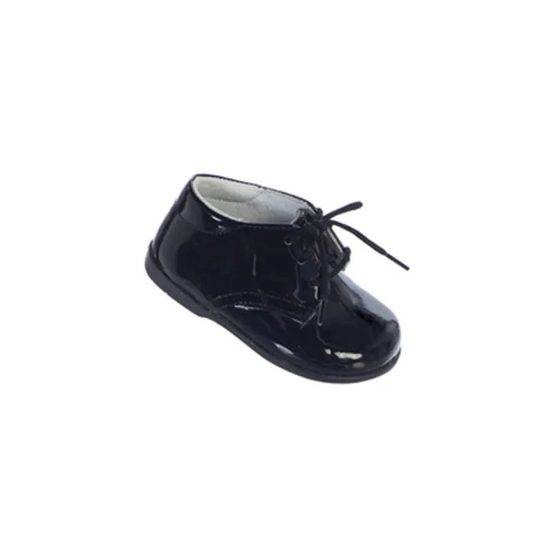 BLACK PATENT SHOE WITH LACES BOY'S / TTS307
