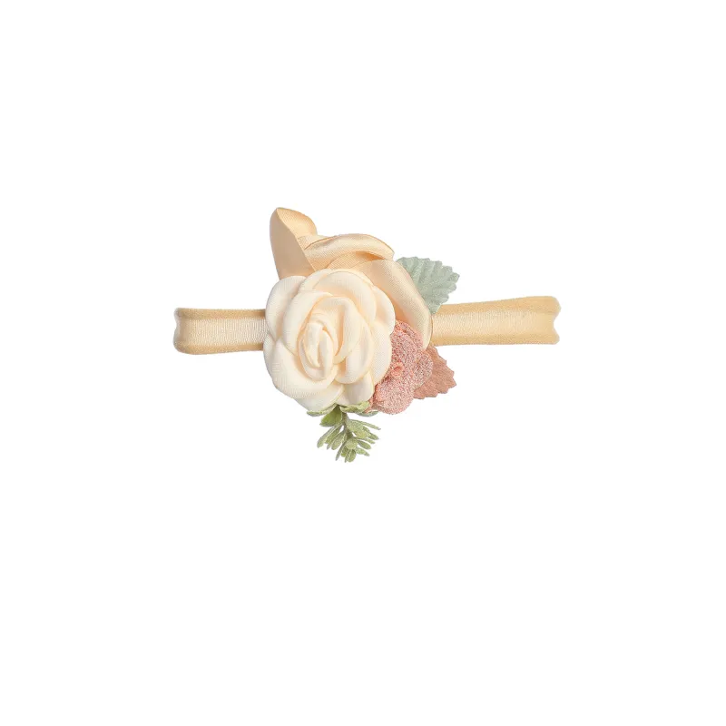 FLORAL BABY HEADBAND FLOWER TRIM MULTI COLORED / 141