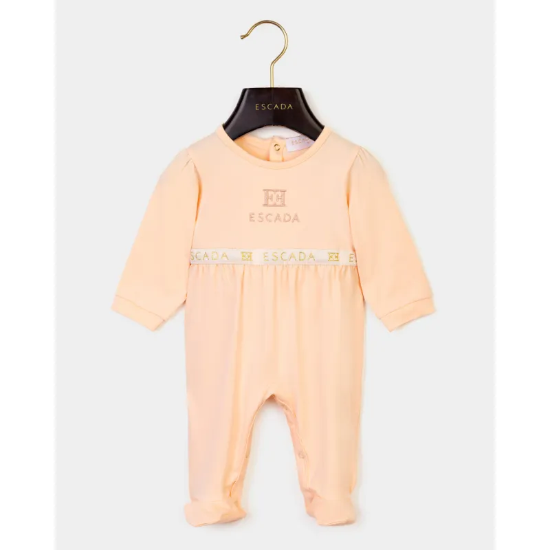 SHELL PINK FOOTIE ESCADA LOGO AROUND WAIST / 74203-801