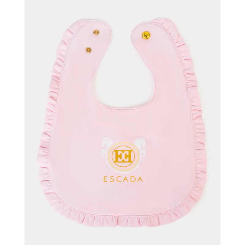 PINK BIB RUFFLE TRIM ESCADA LOGO / 74221-802