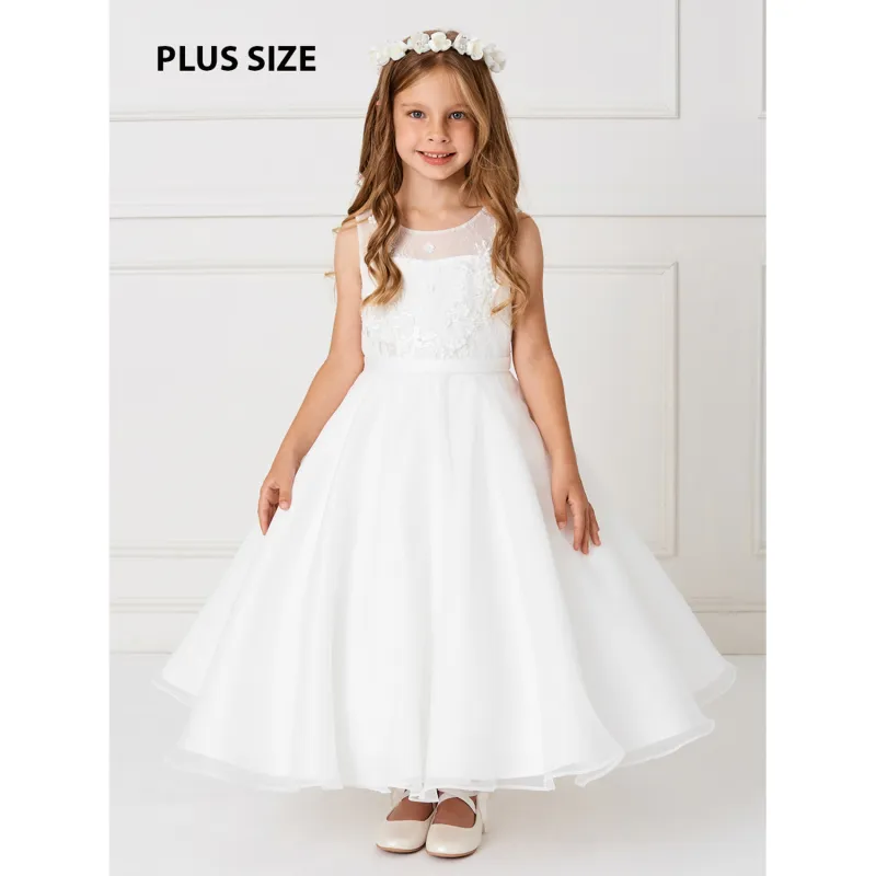 IVORY GOWN LACE BODICE ORGANZA SKIRT / 5813X