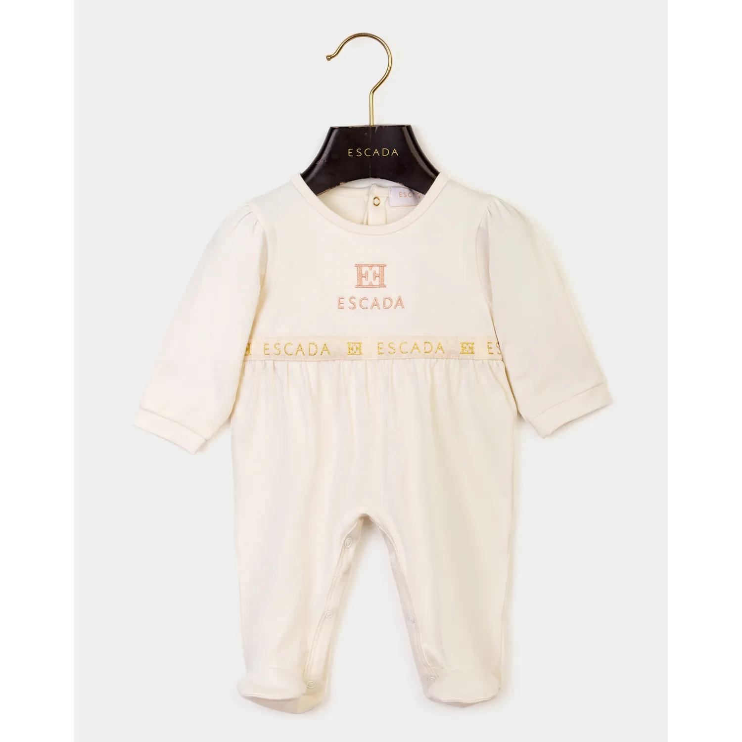 CREAM FOOTIE PINK ESCADA & GOLD WAIST TRIM / 74203-012