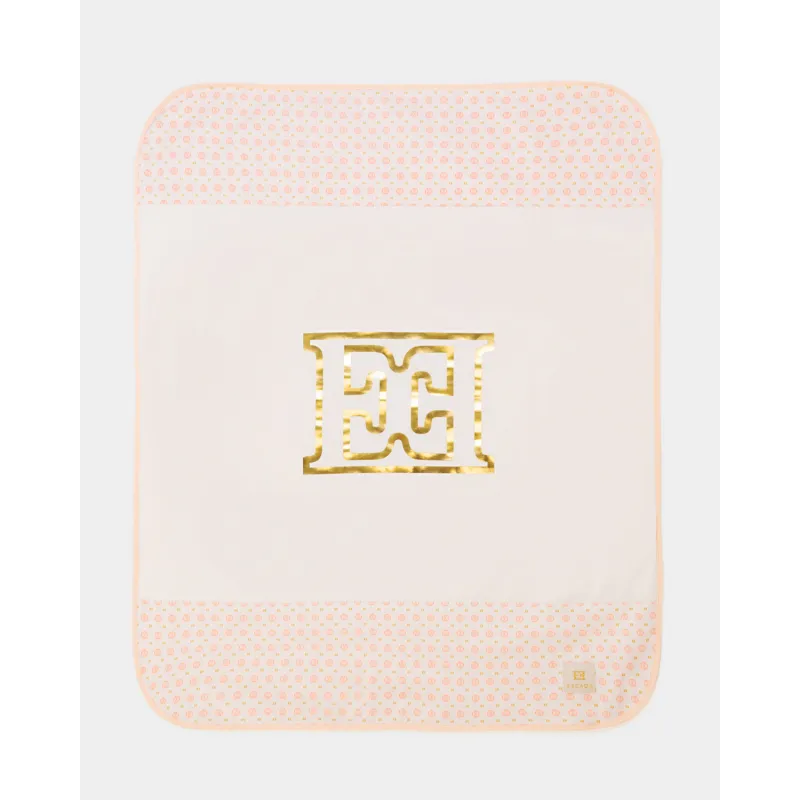 CREAM & PINK BLANKET ALLOVER LOGO PRINT GOLD / 74210-012
