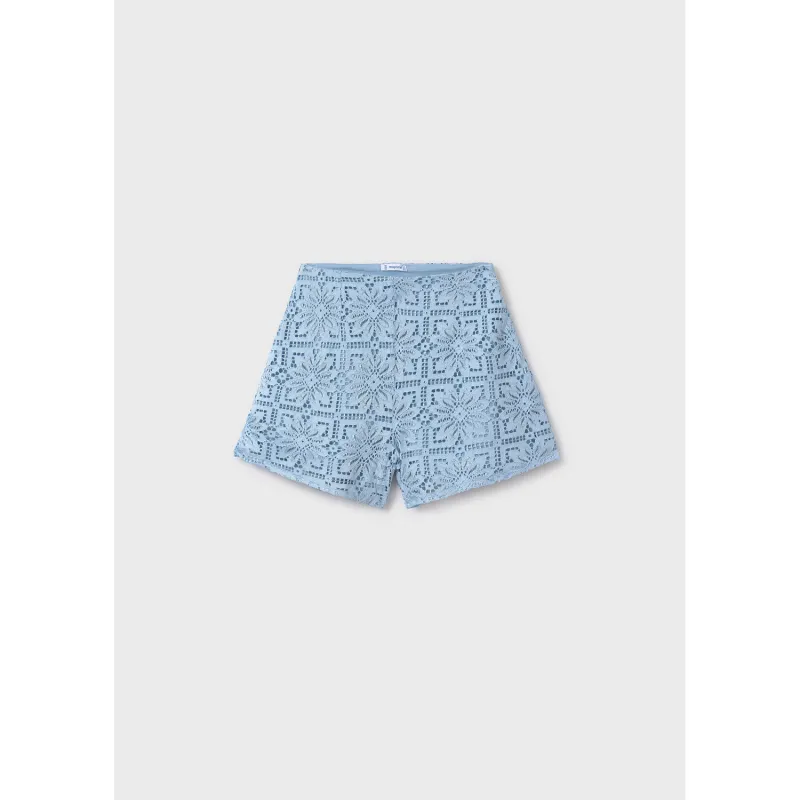 LIGHT BLUE LACE SHORTS / 6213-46