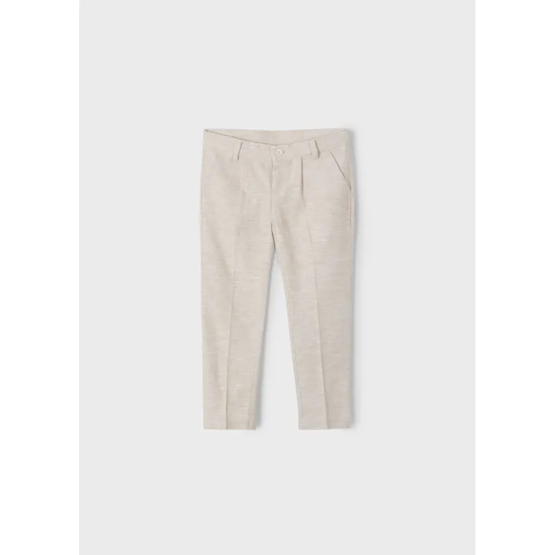 BEIGE LINEN DRESS PANT CHINO TAILORING / 3563-053