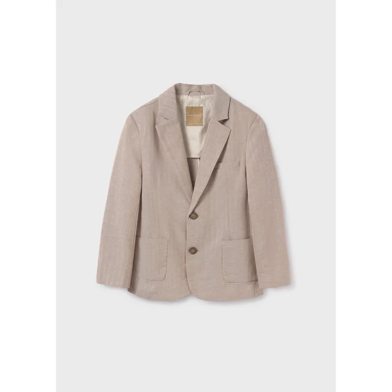 BEIGE JACKET SPORT TONE ON TONE PRINT 2POCKETS / 6485-071