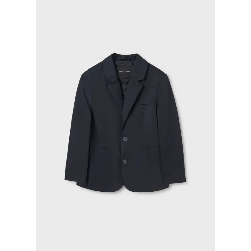 BLACK JACKET COTTON ZIP POCKET / 6484-065