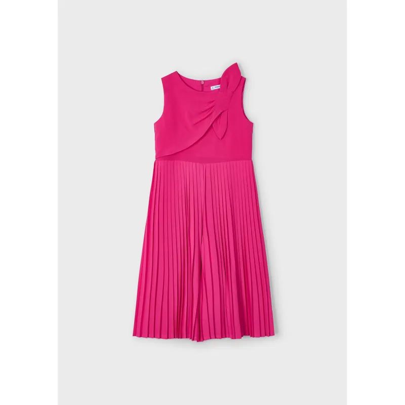 FUSCHIA PLEATED JUMPSUIT SHORT / 3872-010