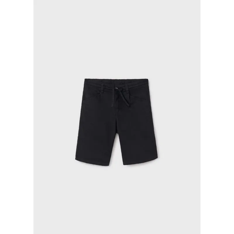 BLACK BERMUDA SHORT CHINO RELAXED FIT / 6205-075