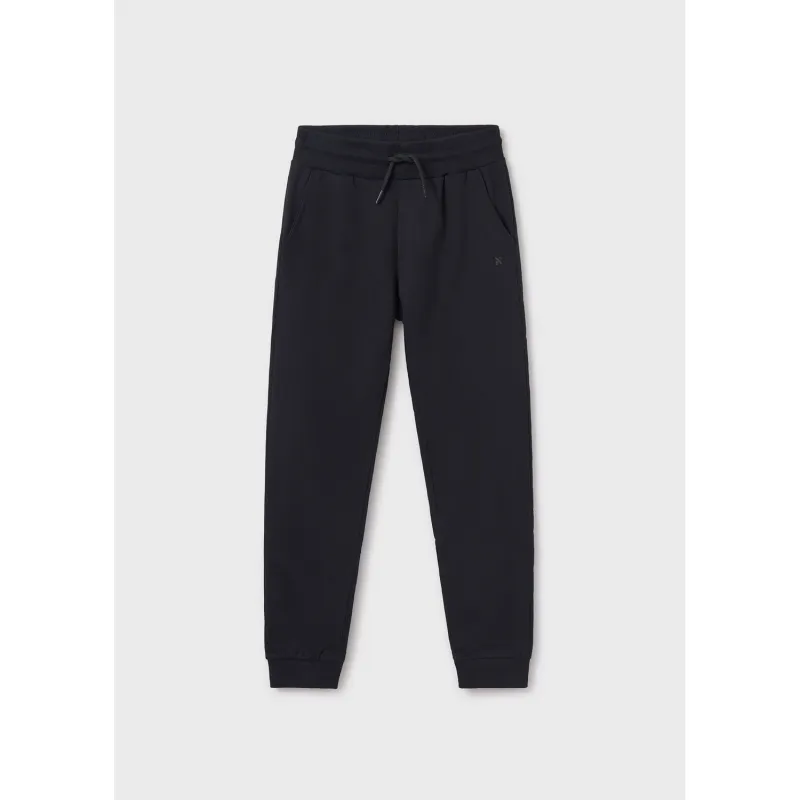 BLACK SWEAT PANT CUFFED BASIC / 744-062