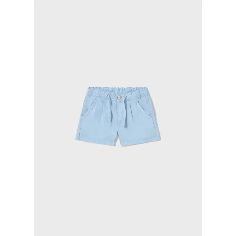 SKY BLUE LINEN SHORTS / 1247-025