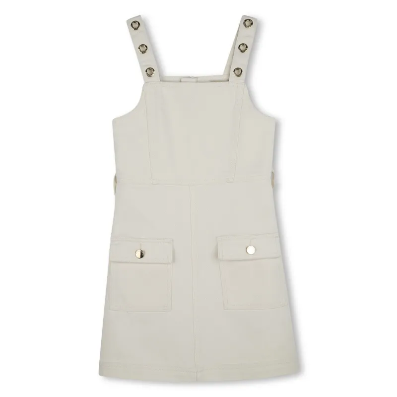 CREAM JUMPER 2 POCKETS CROMMET STRAP TRIM / R30352-190