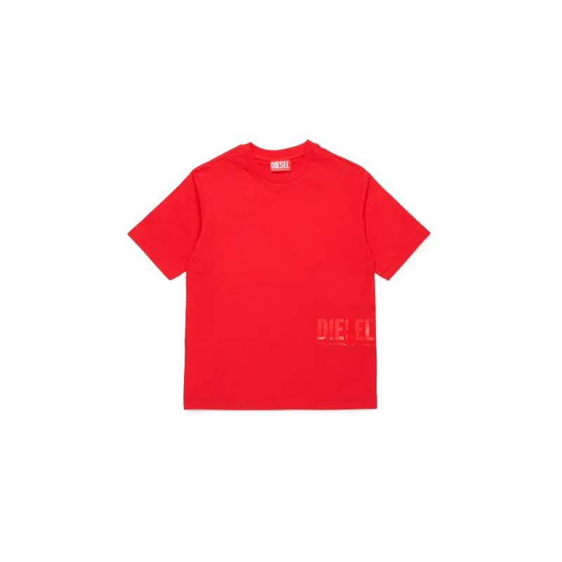 RED TSHIRT SHORT SLEEVE WITH LOGO / J02283-K457