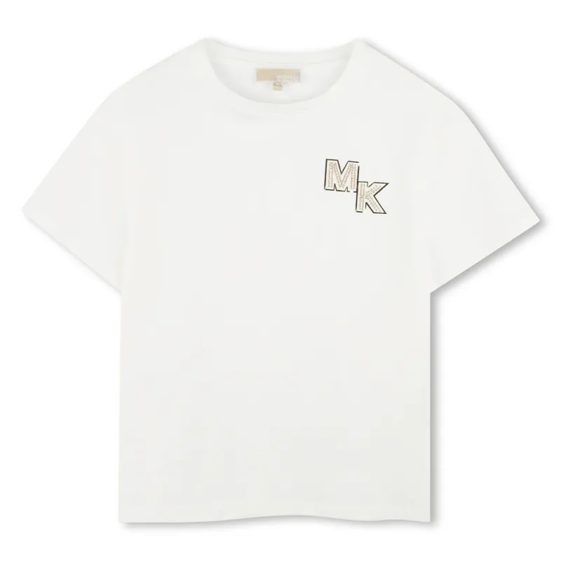 OFF WHITE TSHIRT GOLD MK LOGO SHORT SLEEVE / R30317-117
