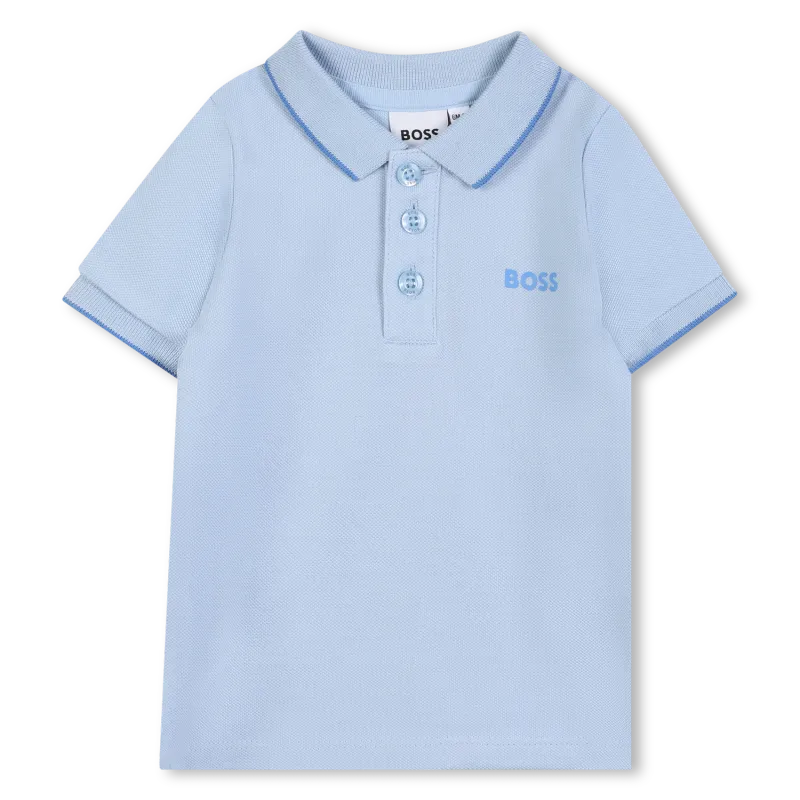 LIGHT BLUE JPOLO TOP SHORT SLEEVE WITH LOGO / J52094-887