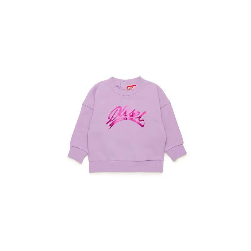 LAVENDER SWEAT TOP WITH DIESEL LOGO / K00634-K64A