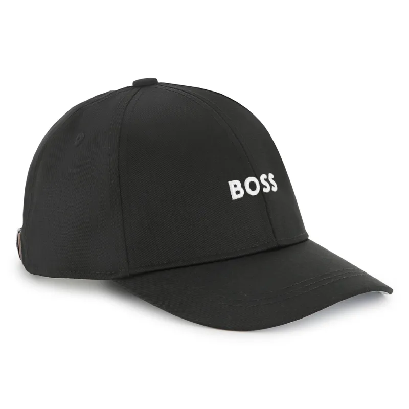 BLACK BASEBALL CAP WHITE LOGO / J51685-09B