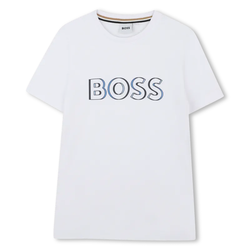 WHITE LOGO TSHIRT SHORT SLEEVE / J52034-10P