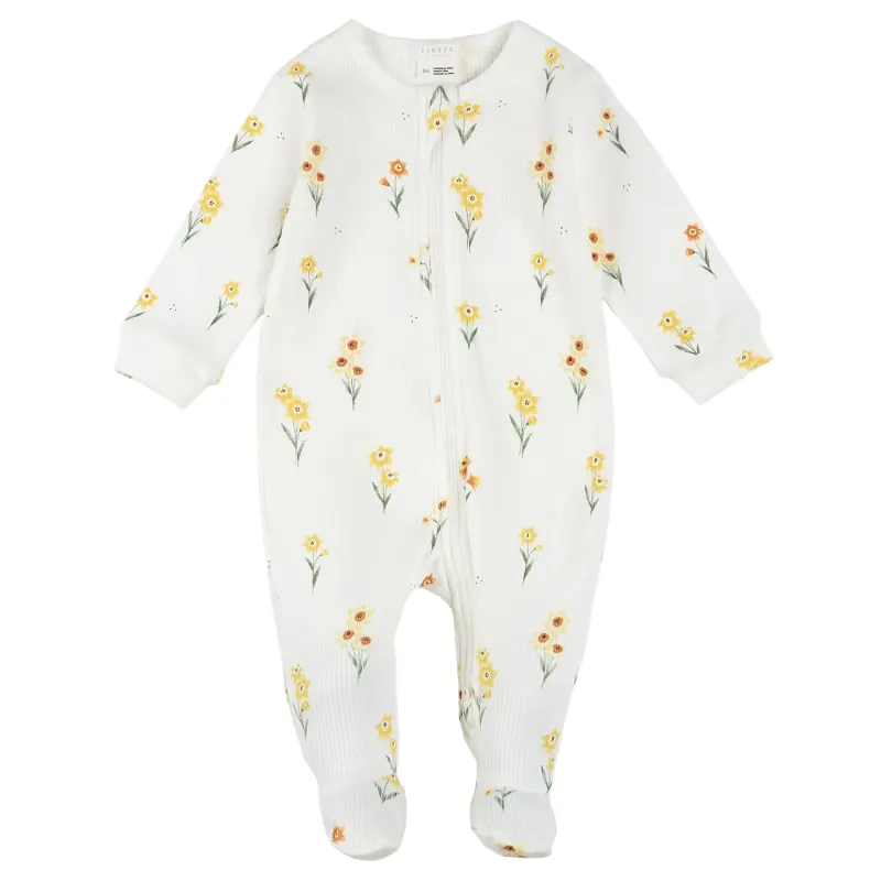 OFF WHITE SLEEPER YELLOW FLOWER PRINT2WAY ZIPPER / 25SGL32P01B