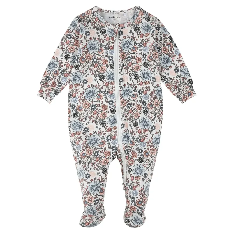 OFF WHITE SLEEPER FLORAL PRINT 2 WAY ZIPPER / 25SAS19P01B