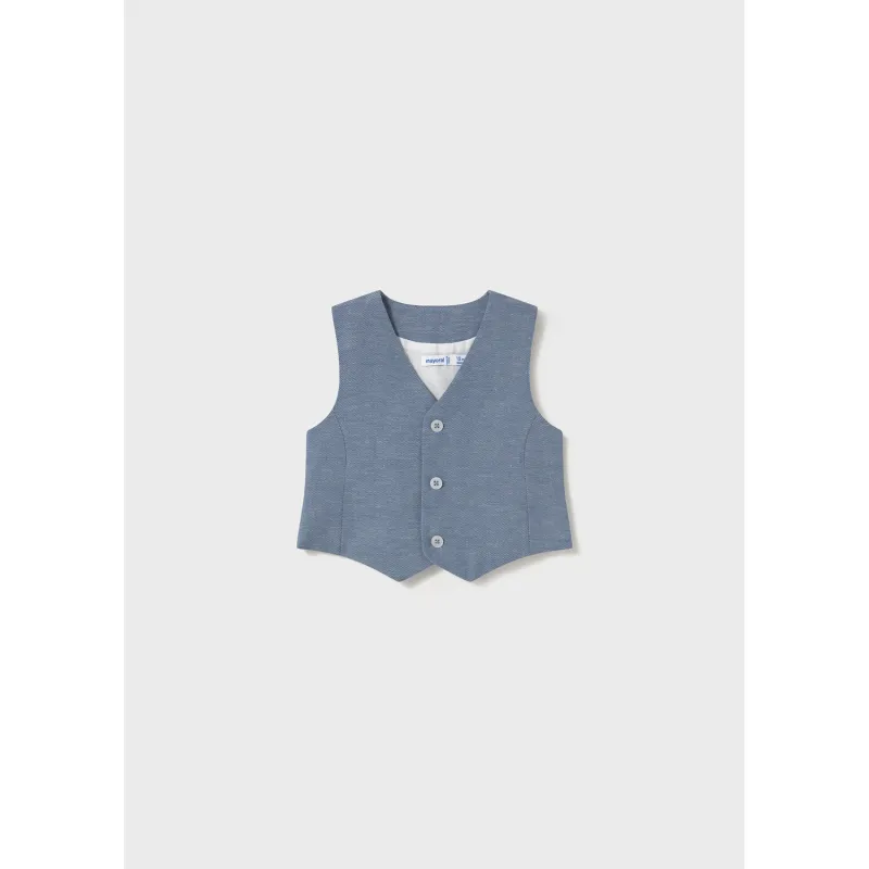 BLUE DRESS VEST 3 BUTTONS / 1303-044