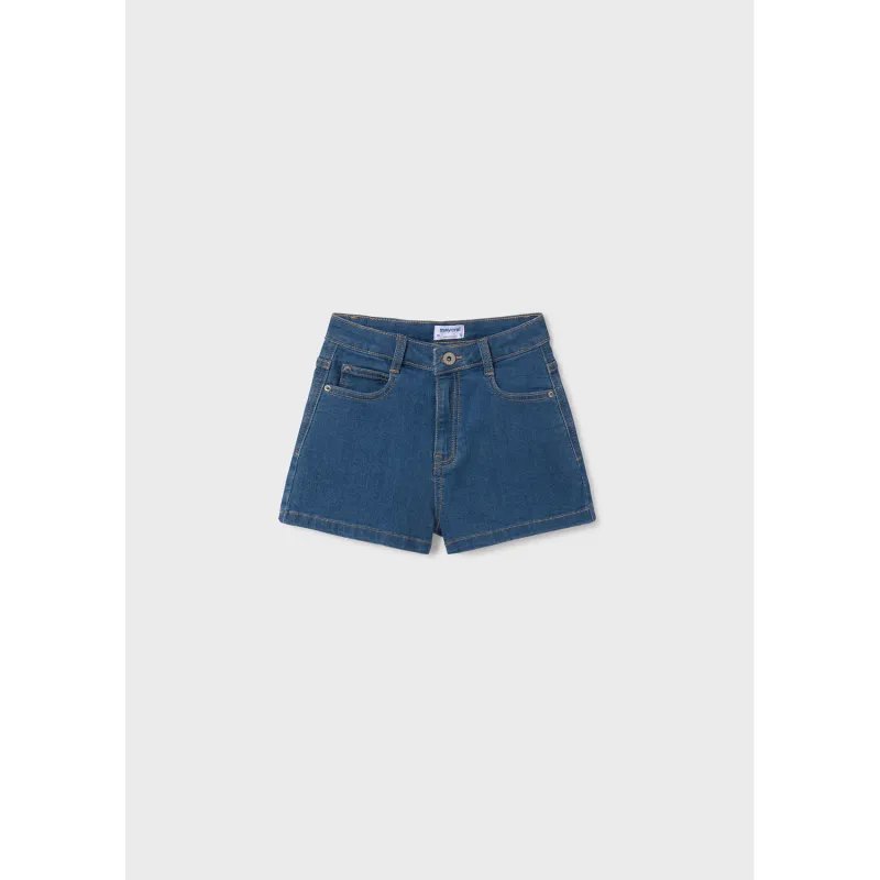 MID BLUE DENIN SHORTS BASIC / 235-040