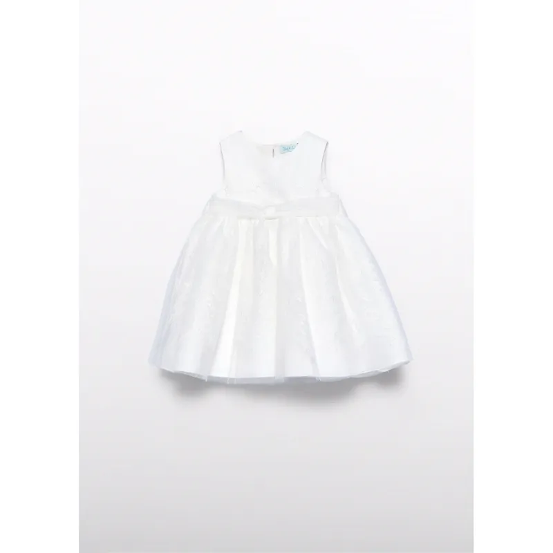 CREAM LACE DRESS CHIFFON BELT / 5003-007