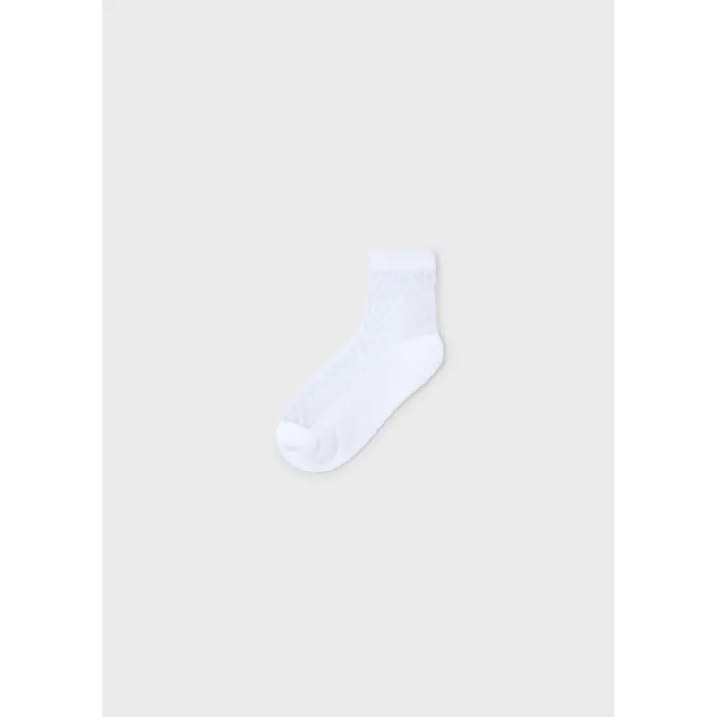 WHITE SHEER SOCK DOTS / 10911-050