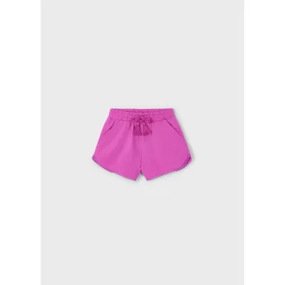 LILAC CHENILLE SHORTS EYELET TRIM / 607-014