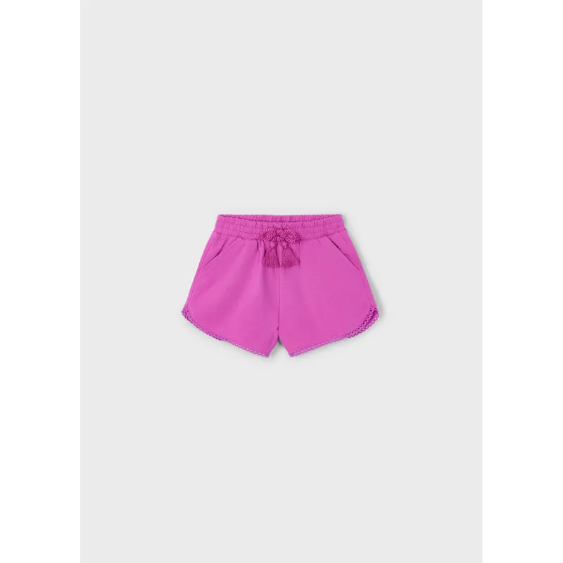 LILAC CHENILLE SHORTS EYELET TRIM / 607-014