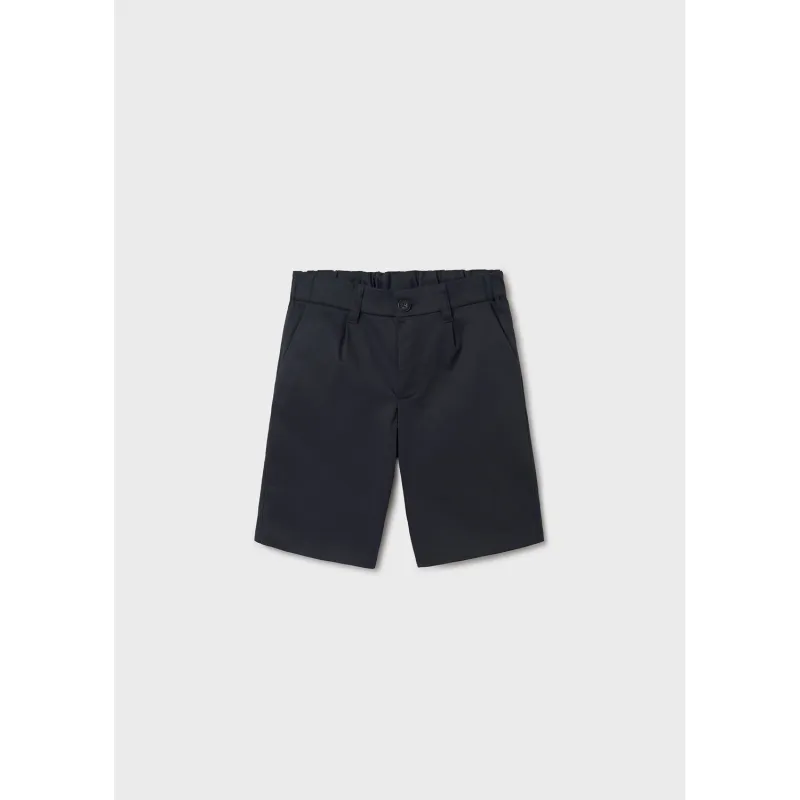 BLACK BERMUDA SHORT SLIM FIT ZIP POCKET / 6201-065