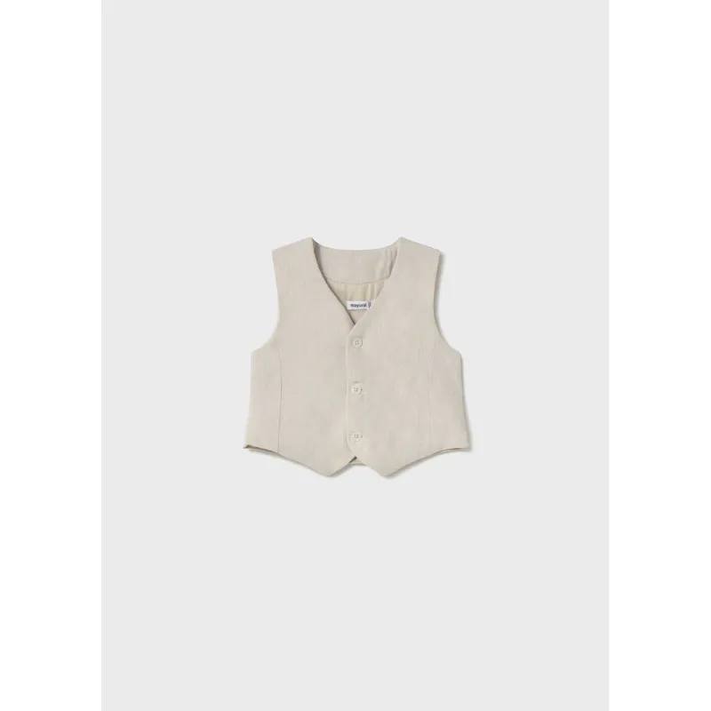 BEIGE DRESS VEST 2 BUTTONS / 1303-045