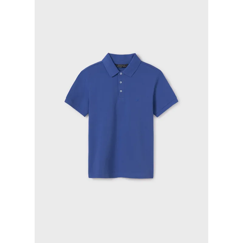 BLUE POLO TOP SHORT SLEEVE BASIC / 890-077