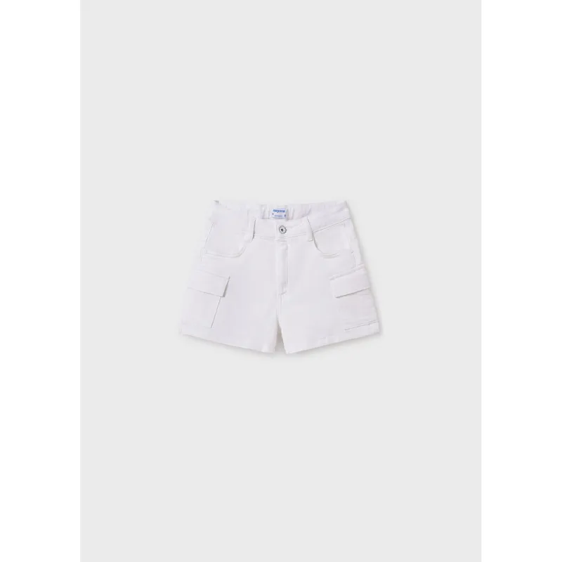 OFF WHITE TWILL CARGO SHORTS / 6218-040