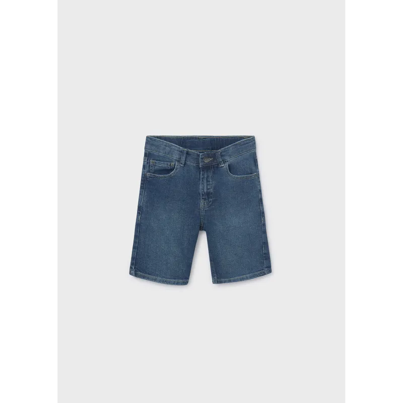 MID BLUE DENIM SHORTS REGULAR FIT / 252-079