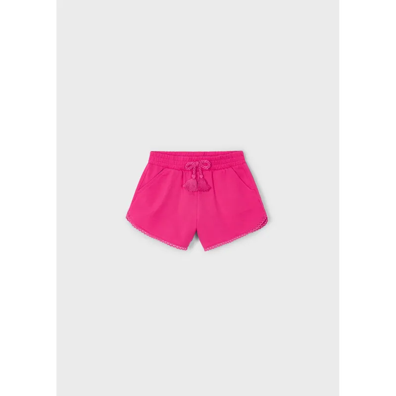 MAGENTA CHENILLE SHORTS EYELET TRIM / 607-013