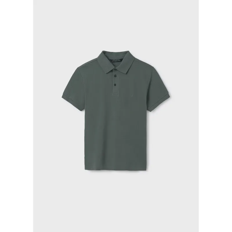 GREEN POLO TOP SHORT SLEEVE BASIC / 890-079