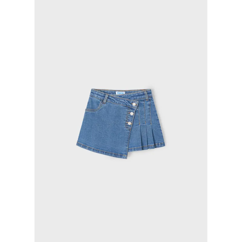 MEDIUM BLUE DENIM SKIRT FRONT CLOSURE / 3902-017