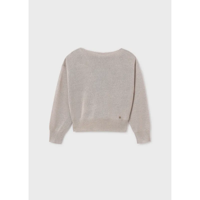 BEIGE SWEATER LONG SLEEVE KNIT / 6349-084