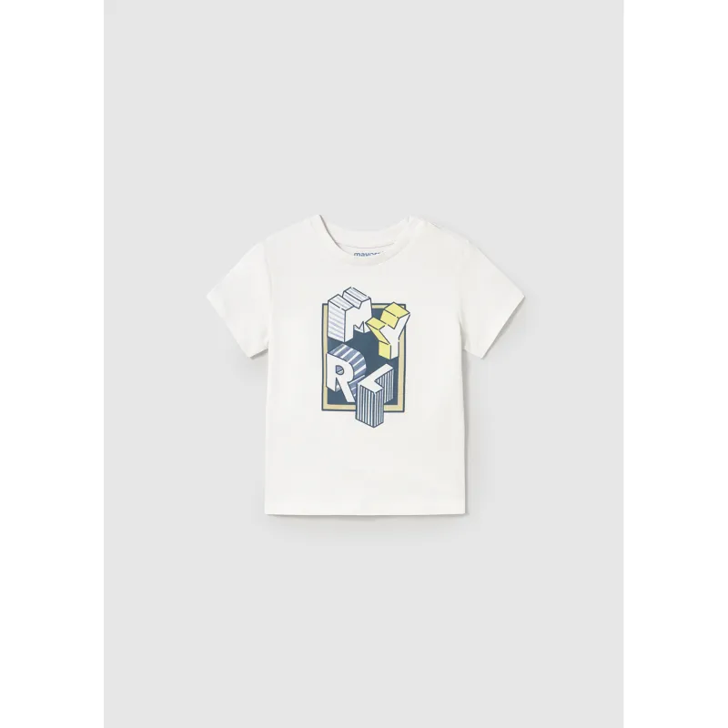 WHITE TSHIRT MCL PRINT SHORT SLEEVE / 106-028