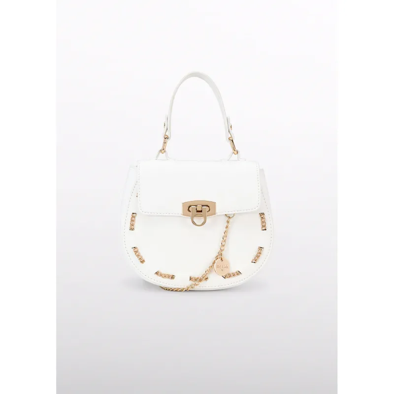 CREAM CHAIN DETAIL HANDBAG / 5455-050